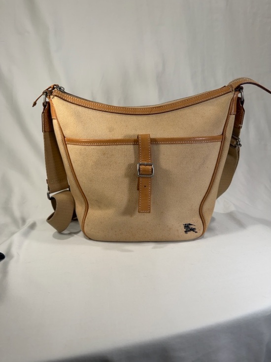 Burberry Handbags - Burberry Blue Label Canvas Leather Crossbody Bag Tan Vintage Adjustable Strap